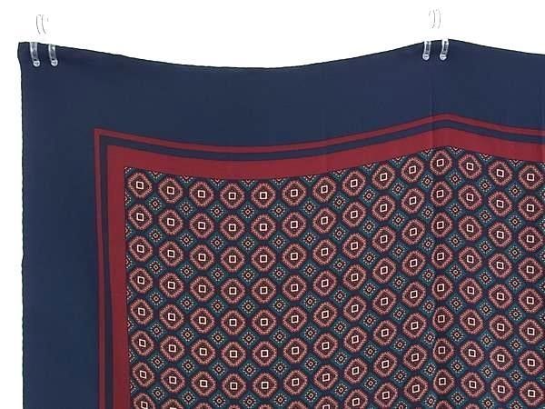 Chanel Shawl Navy Multicolor Silk 100% Large Geometric Pattern Scarf — view 2