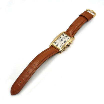 Cartier Tank American LM Chrono Reflex Watch Yellow Gold Perpetual Carre 18k — view 6