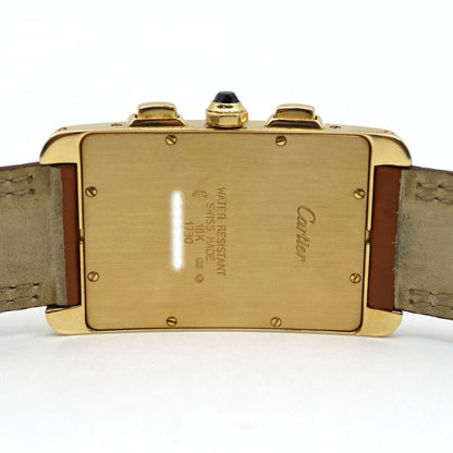 Cartier Tank American LM Chrono Reflex Watch Yellow Gold Perpetual Carre 18k — view 5