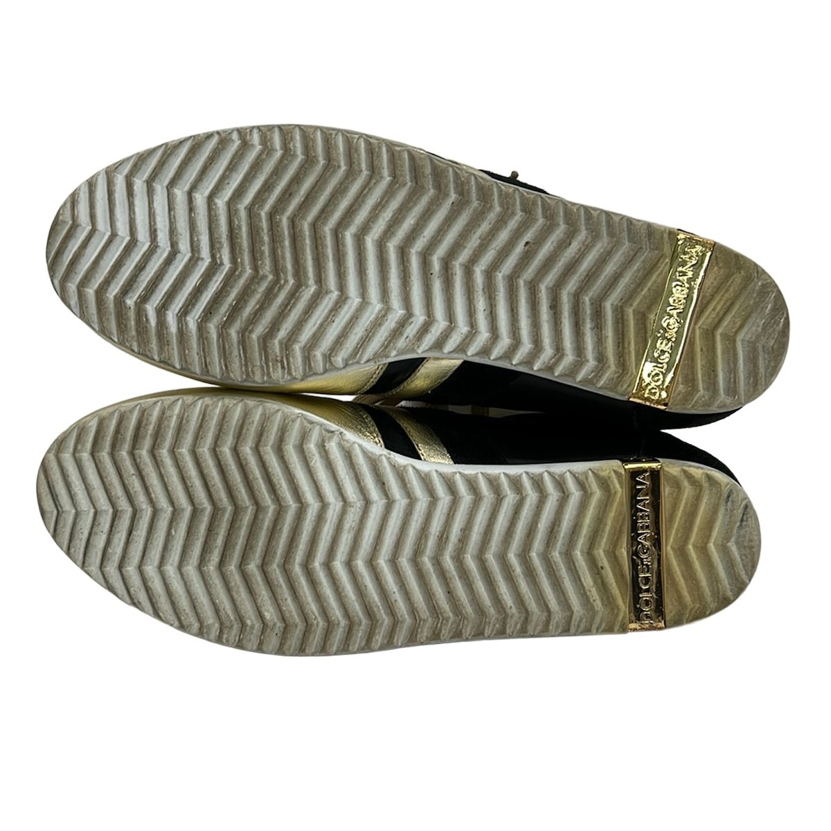 Dolce & Gabbana Sneakers 8 Black Gold Leather — view 4