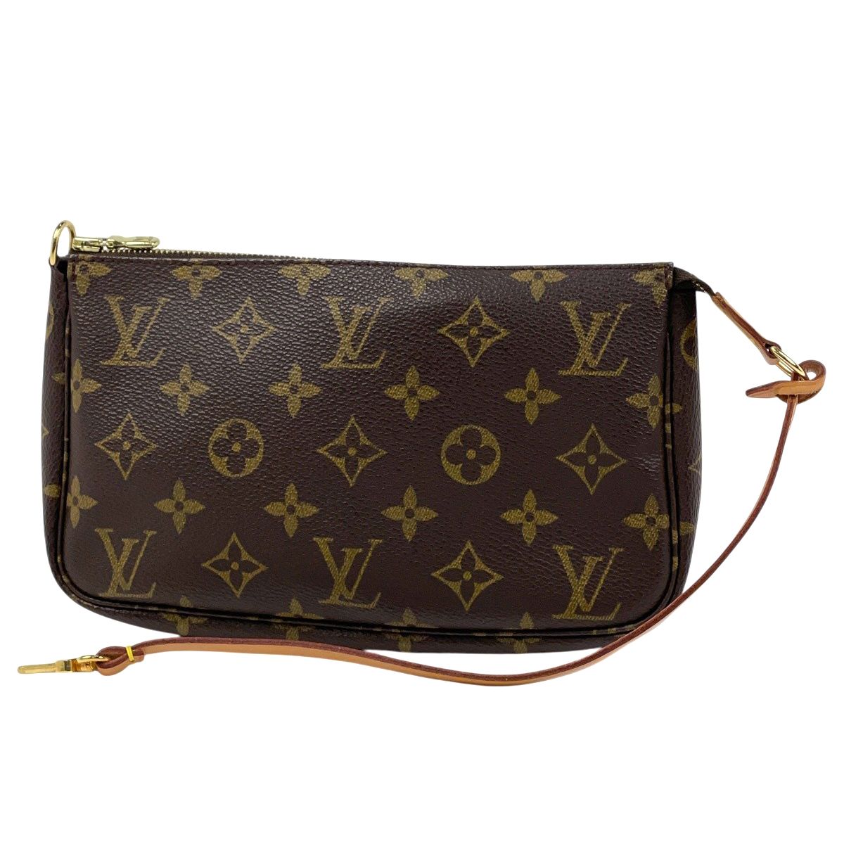 Louis Vuitton Pochette Makeup Cosmetics Pouch Monogram Brown