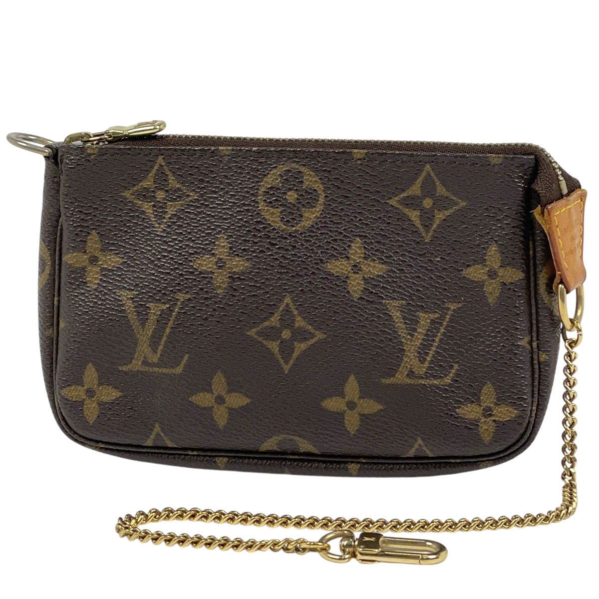 Louis Vuitton Mini Pochette Makeup Cosmetics Pouch Monogram Brown