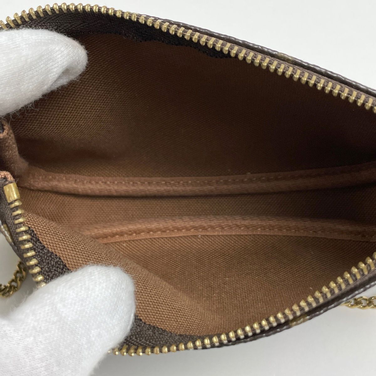 Louis Vuitton Mini Pochette Makeup Cosmetics Pouch Monogram Brown — view 7