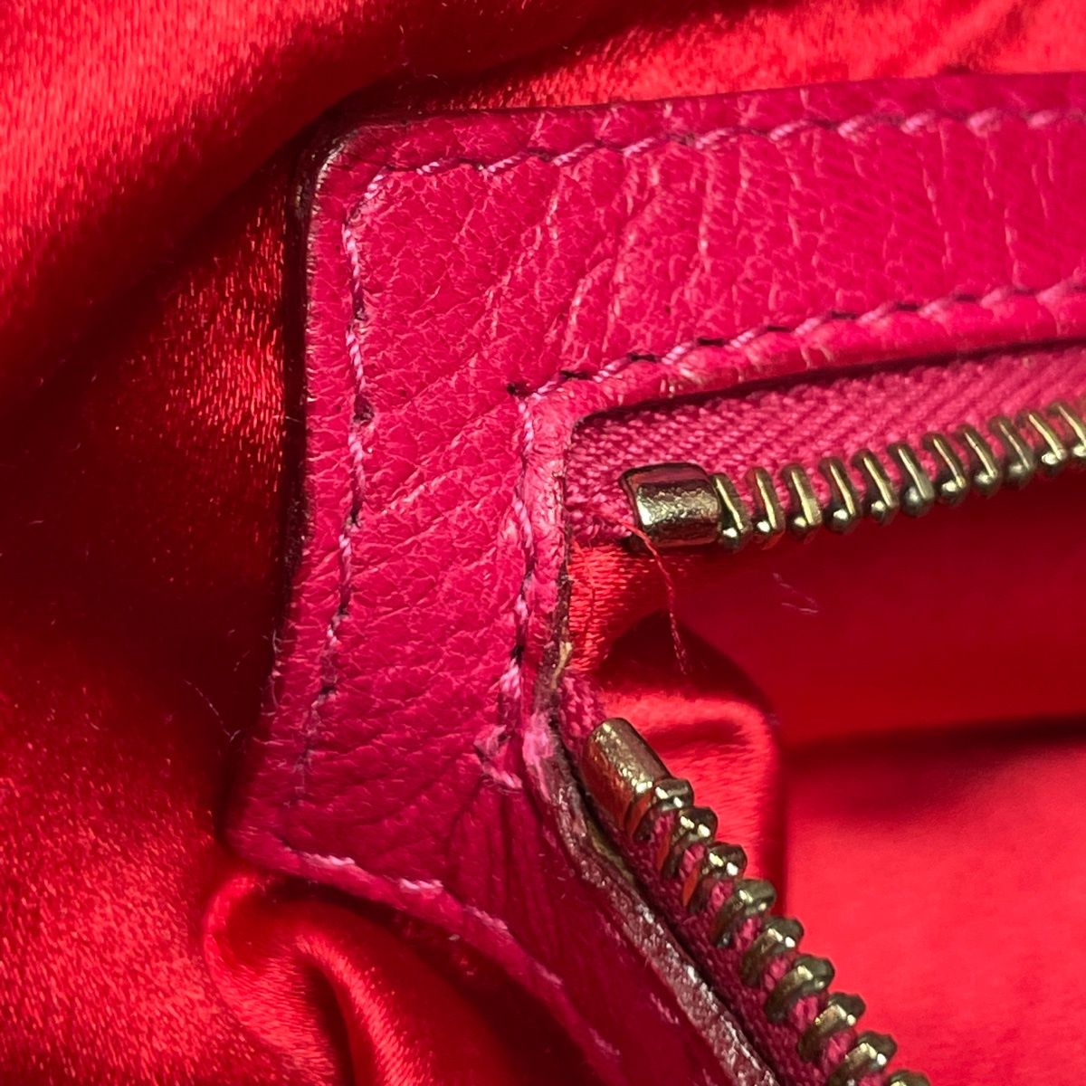 Fendi Zucca Pattern Shoulder Bag Mamma Baguette Suede Pink — view 8