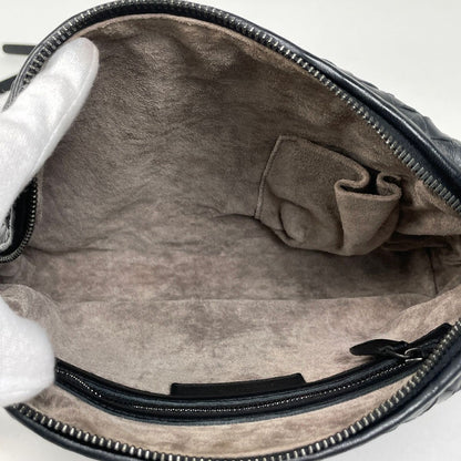 Bottega Veneta Intrecciato Nodini Shoulder Bag Leather Black — view 7