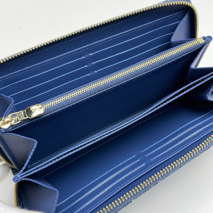 Louis Vuitton Zippy Wallet LV Tm Takashi Murakami Cherry Monogram Denim Blue — view 6