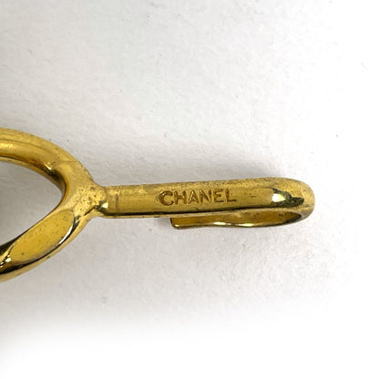 Chanel CC Logo Chain Belt Leather Gold Black — view 6