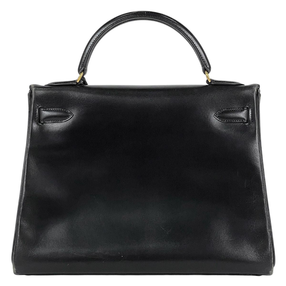 Hermes Kelly 32 Retourne 2-Way Handbag Box Calf Black — view 3