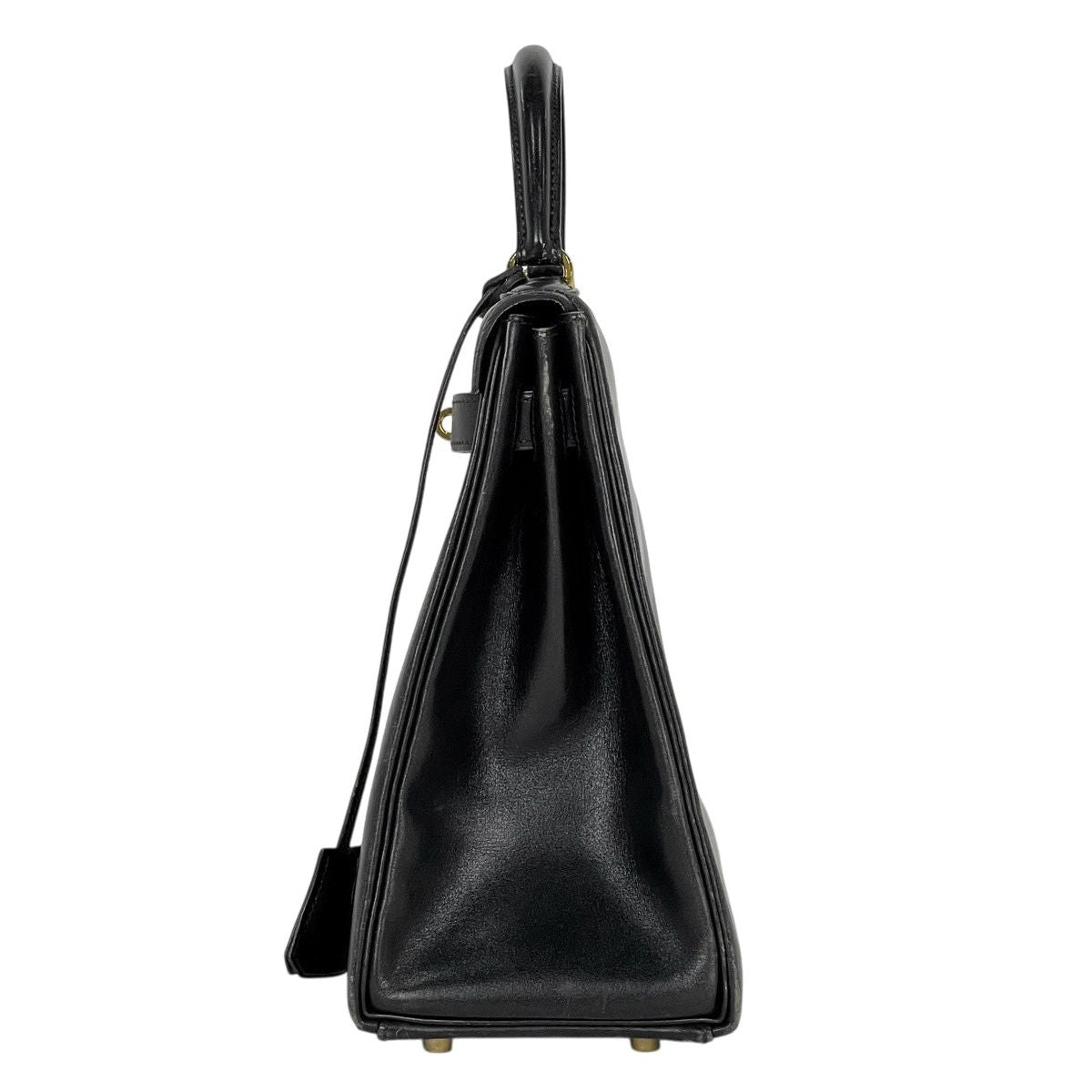Hermes Kelly 32 Retourne 2-Way Handbag Box Calf Black — view 2