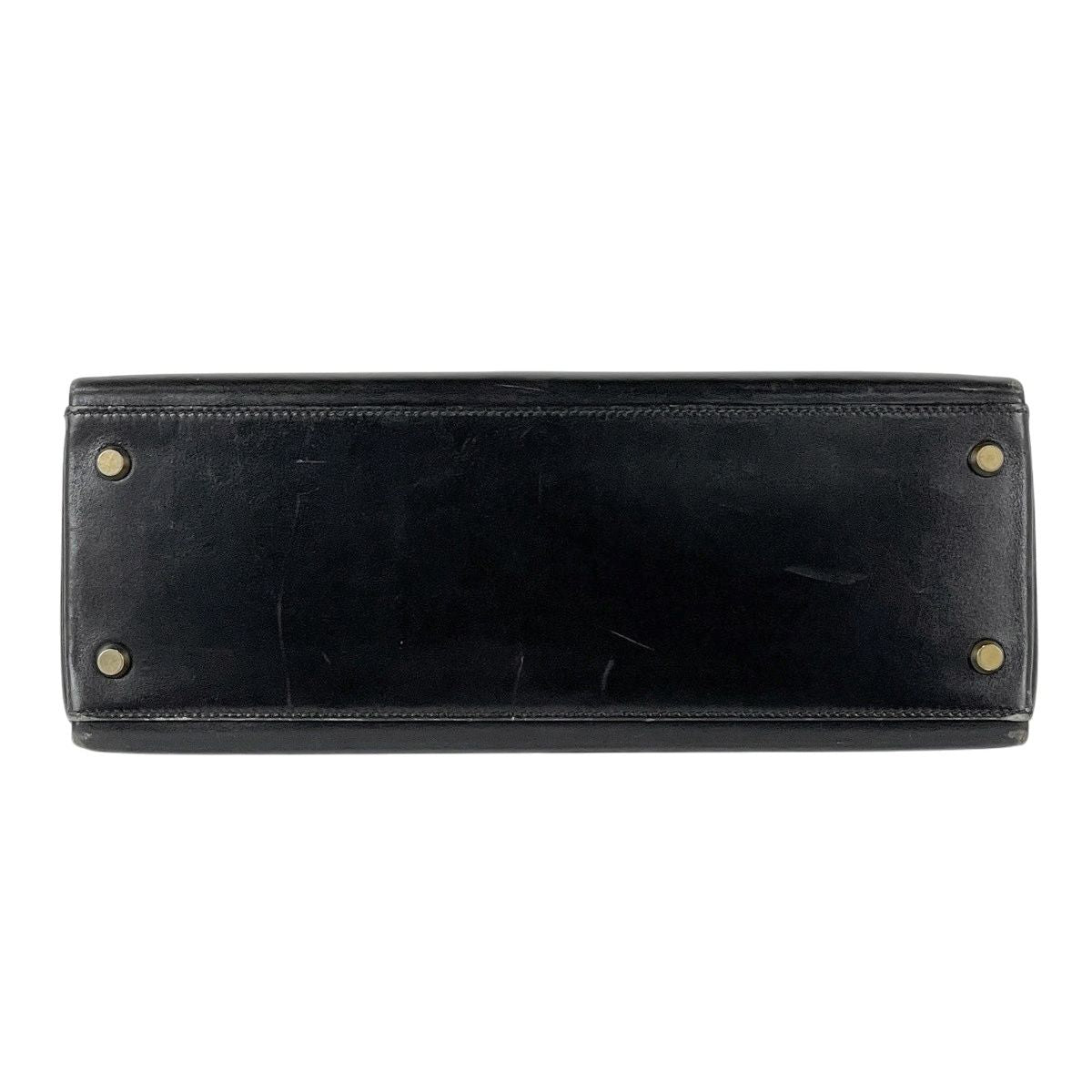 Hermes Kelly 32 Retourne 2-Way Handbag Box Calf Black — view 5