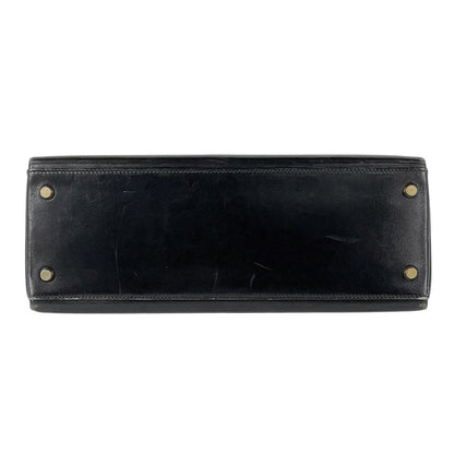Hermes Kelly 32 Retourne 2-Way Handbag Box Calf Black — view 5