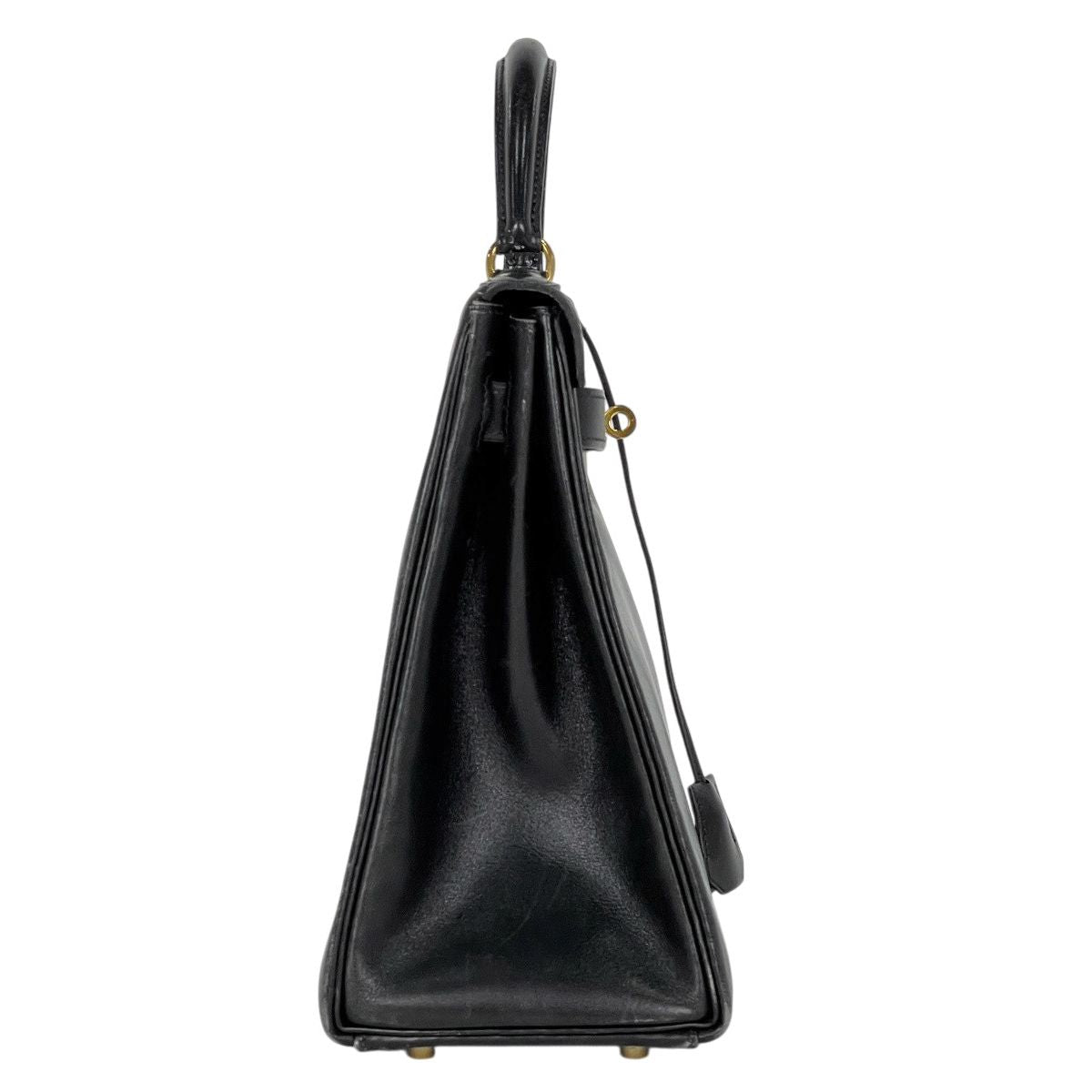 Hermes Kelly 32 Retourne 2-Way Handbag Box Calf Black — view 4