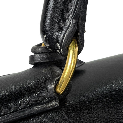 Hermes Kelly 32 Retourne 2-Way Handbag Box Calf Black — view 9