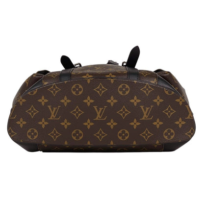 Louis Vuitton Christopher MM Backpack Monogram Macassar Brown Noir — view 5
