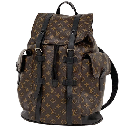 Louis Vuitton Christopher MM Backpack Monogram Macassar Brown Noir