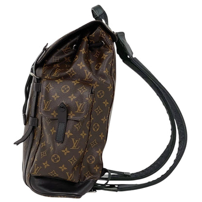 Louis Vuitton Christopher MM Backpack Monogram Macassar Brown Noir — view 2
