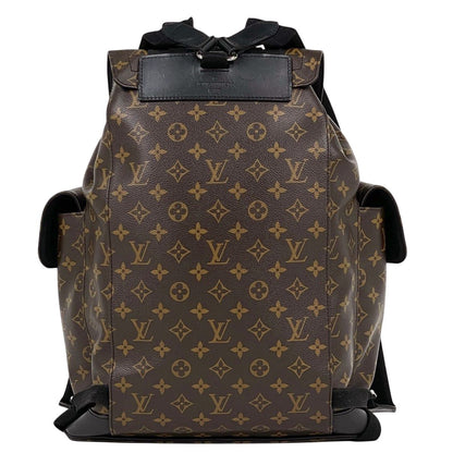 Louis Vuitton Christopher MM Backpack Monogram Macassar Brown Noir — view 3
