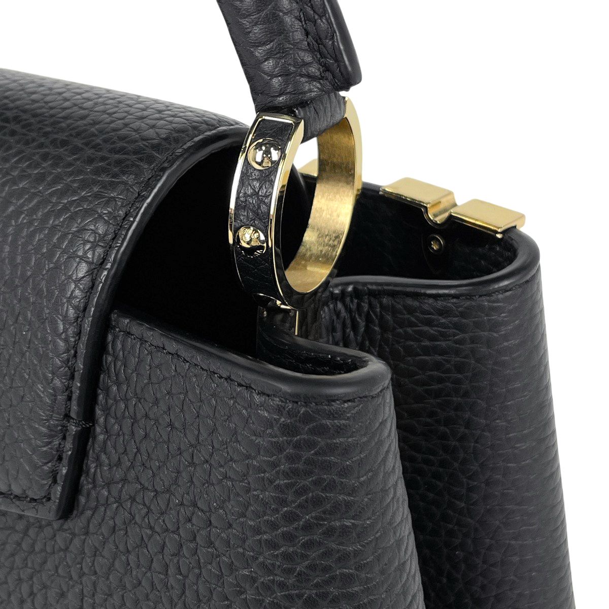 Louis Vuitton Capucines BB 2-Way Handbag Taurillon Black — view 8
