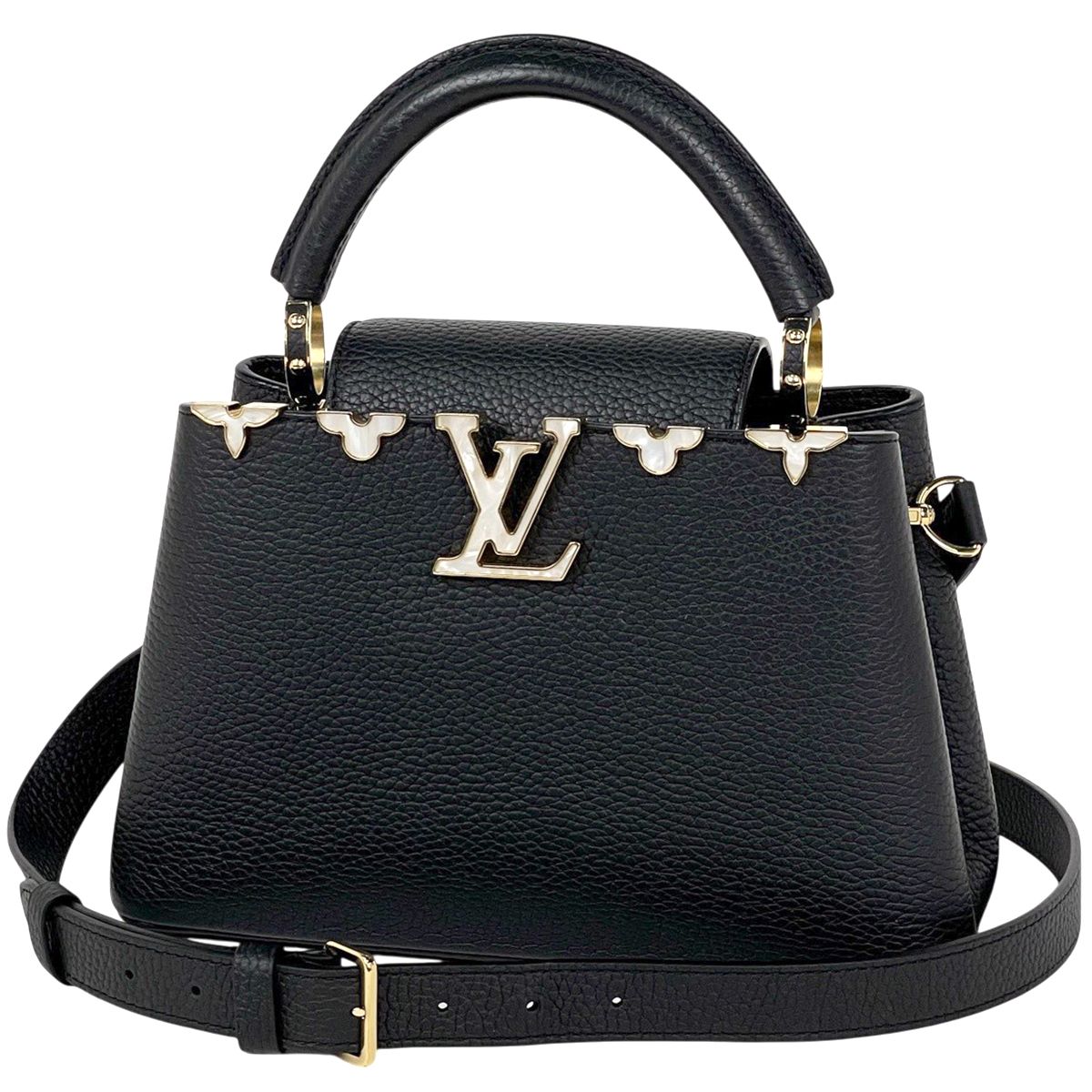 Louis Vuitton Capucines BB 2-Way Handbag Taurillon Black