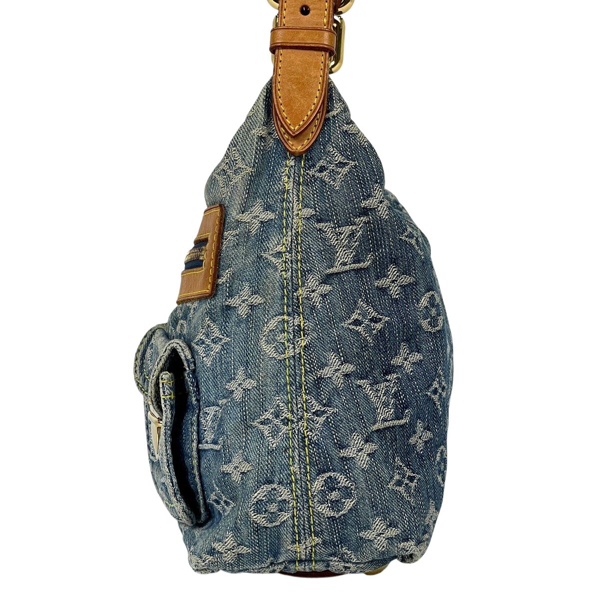 Louis Vuitton PM Shoulder Bag Monogram Denim Blue — view 2