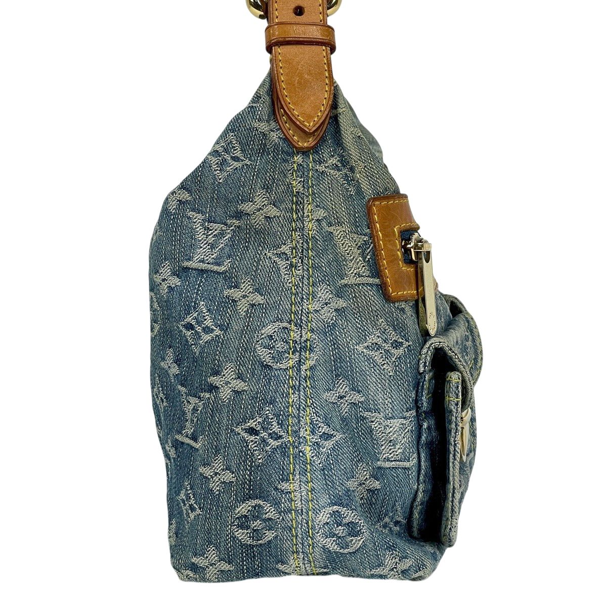 Louis Vuitton PM Shoulder Bag Monogram Denim Blue — view 4