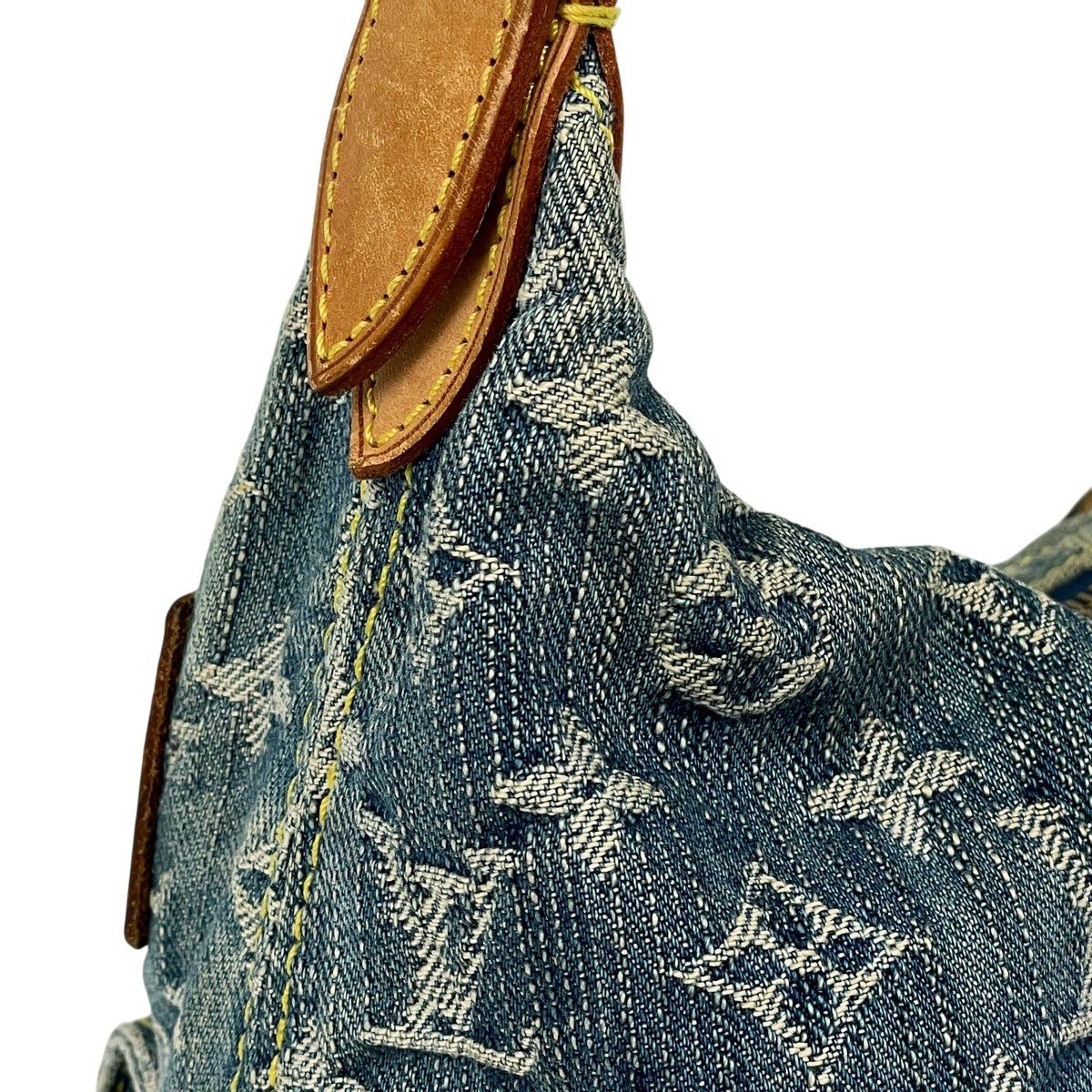 Louis Vuitton PM Shoulder Bag Monogram Denim Blue — view 8