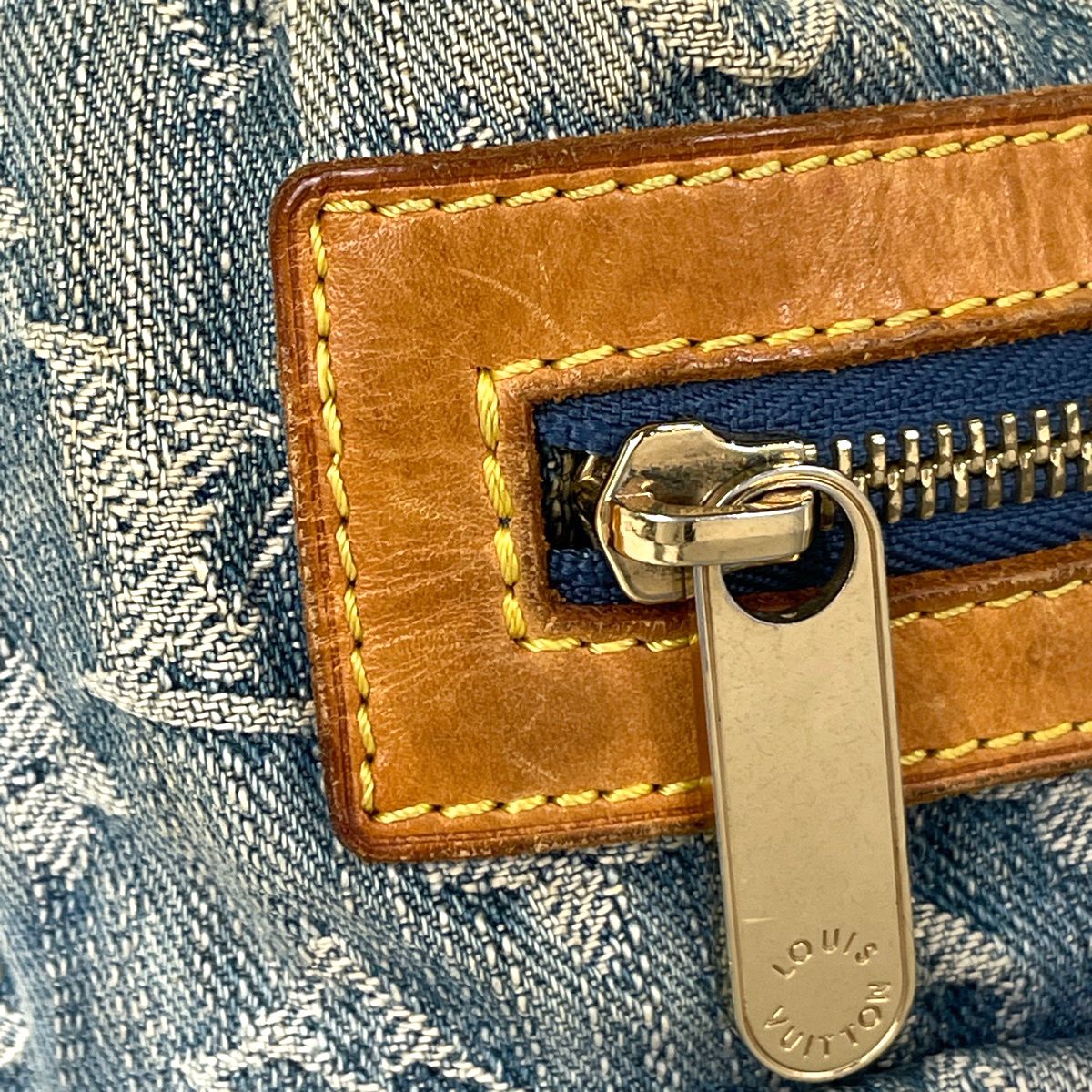 Louis Vuitton PM Shoulder Bag Monogram Denim Blue — view 7