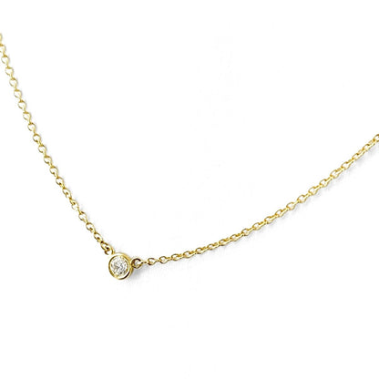 Tiffany & Co by the Yard Necklace YG Yellow Gold Pendant 750 Diamond