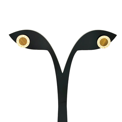 Bvlgari Earrings PG Pink Gold 750 Tiger Eye