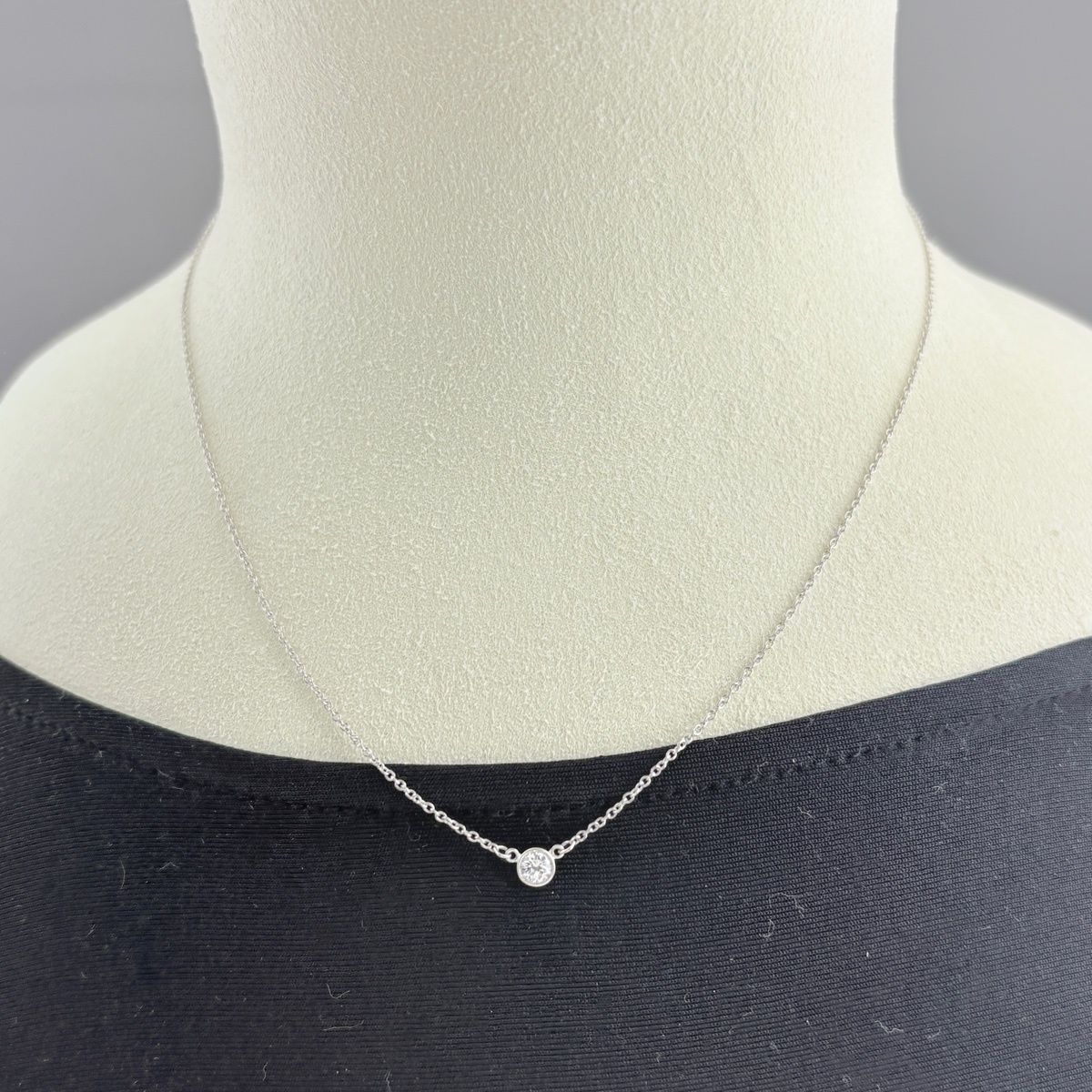 Tiffany & Co by the Yard Necklace Platinum Pendant Diamond Elsa Peretti — view 4