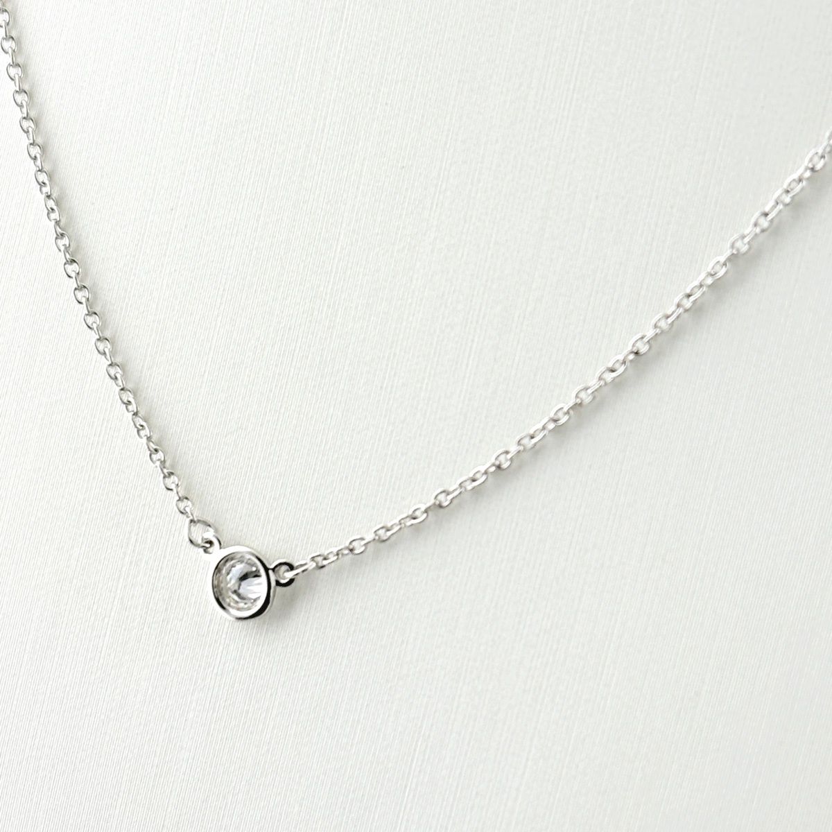 Tiffany & Co by the Yard Necklace Platinum Pendant Diamond Elsa Peretti — view 3