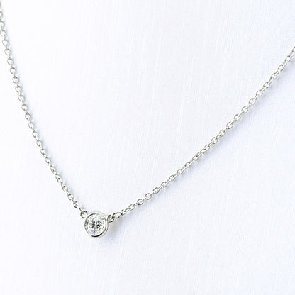 Tiffany & Co by the Yard Necklace Platinum Pendant Diamond Elsa Peretti