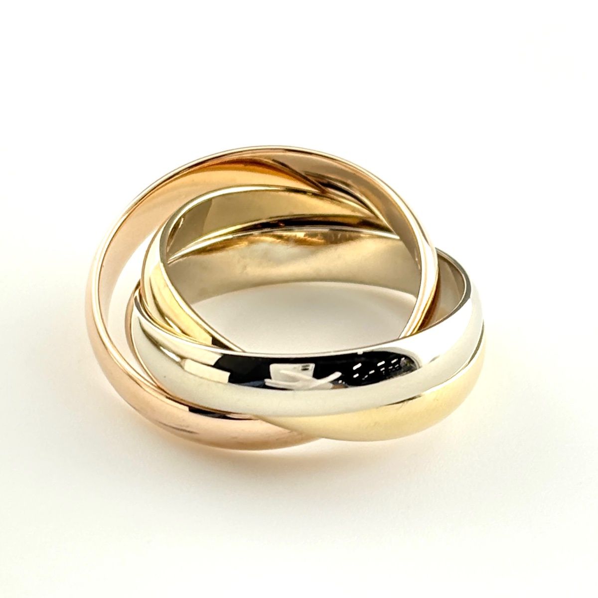 Cartier Trinity Ring YG Yellow Gold PG Pink WG White Three Color — view 2