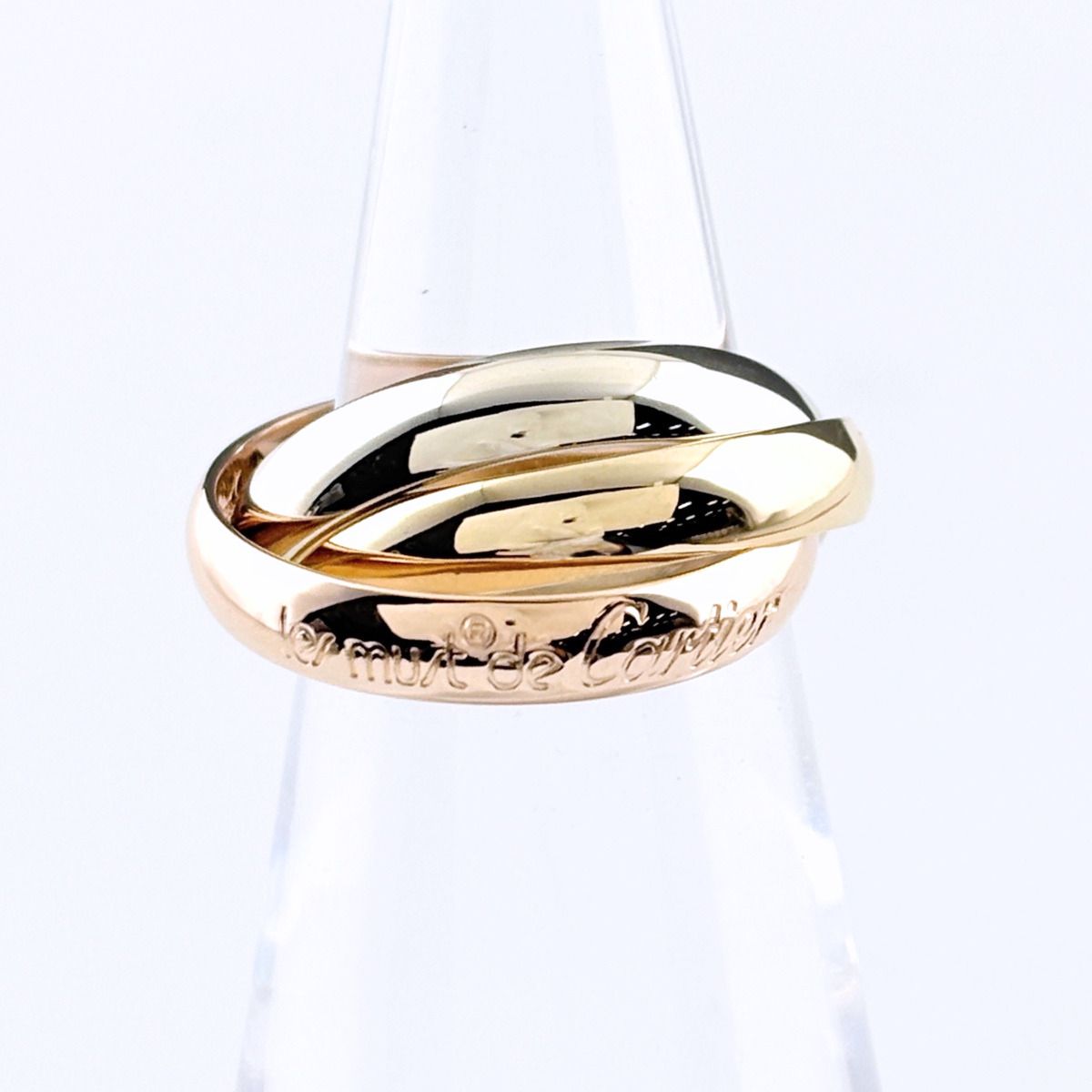 Cartier Trinity Ring YG Yellow Gold PG Pink WG White Three Color