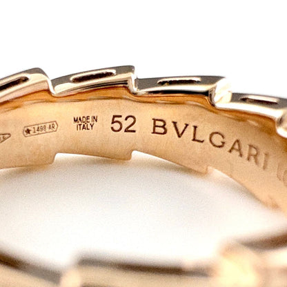 Bvlgari Serpenti Viper Ring PG Pink Gold Pave Diamond — view 5