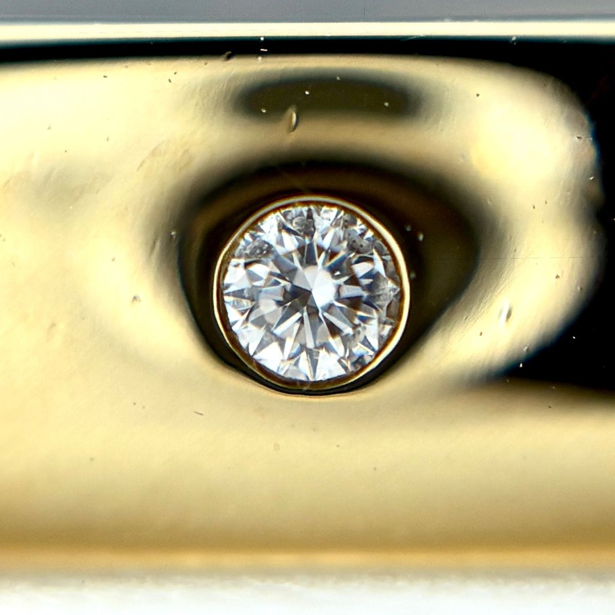 Harry Winston HW Logo Band Ring YG Yellow Gold Pave Diamond — view 2