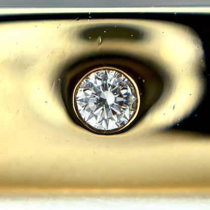 Harry Winston HW Logo Band Ring YG Yellow Gold Pave Diamond — view 2