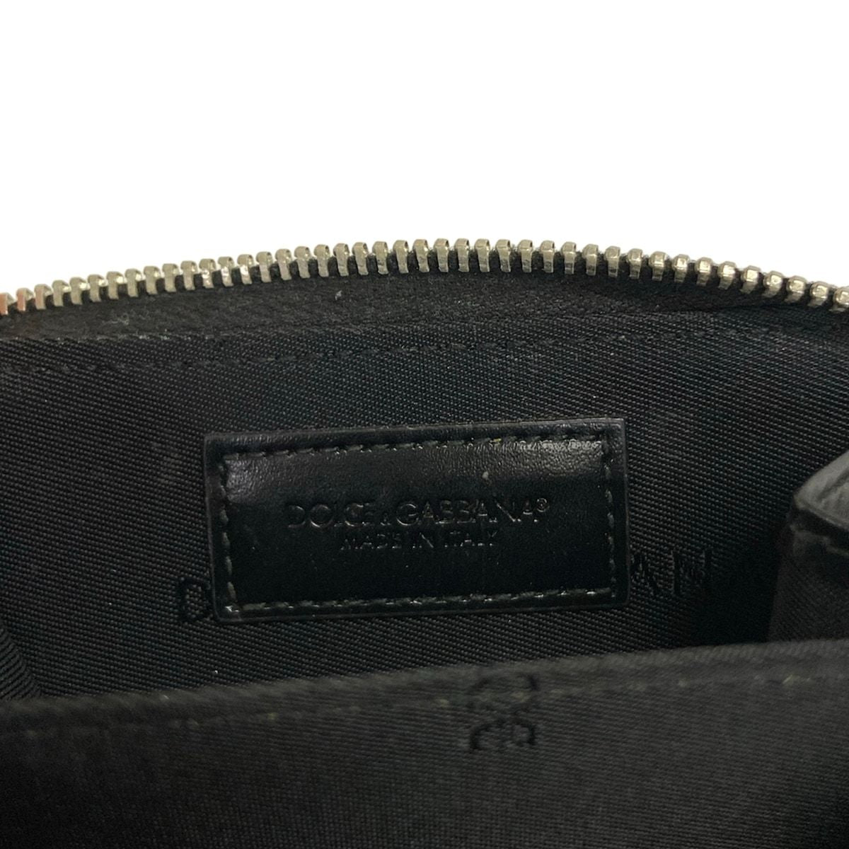 Dolce & Gabbana Coin Case Black L-shaped Zipper Leather — view 4