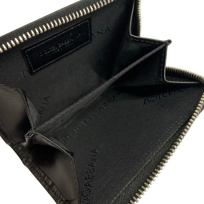 Dolce & Gabbana Coin Case Black L-shaped Zipper Leather — view 3