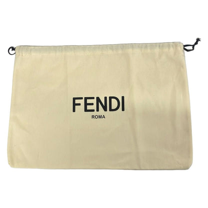 Fendi Shoulder Strap Black Logo Leather — view 5