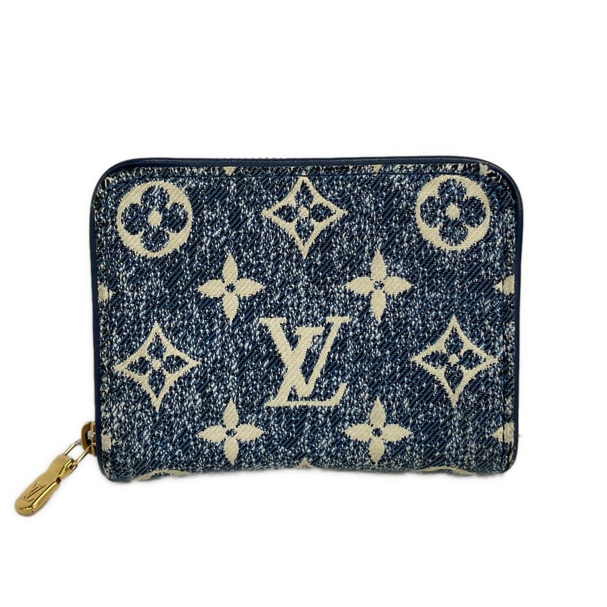 Louis Vuitton Coin Case Monogram Jacquard Denim Zippy Purse Marine