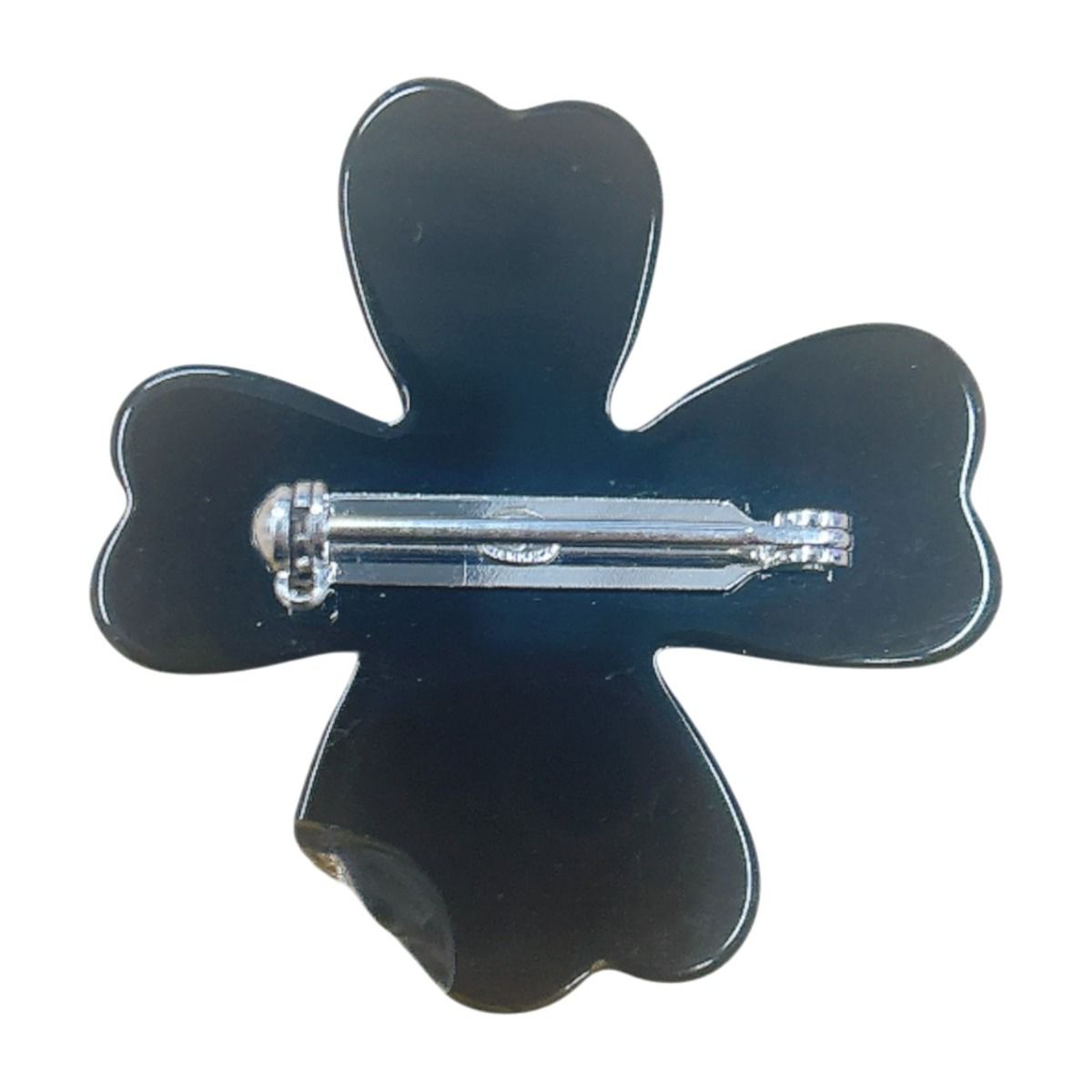 Chanel Clover Brooch with Bean Black Multicolor — view 2