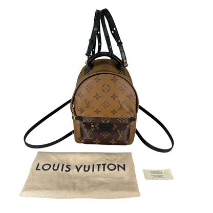 Louis Vuitton Monogram Reverse Mini Palm Springs Backpack Brown