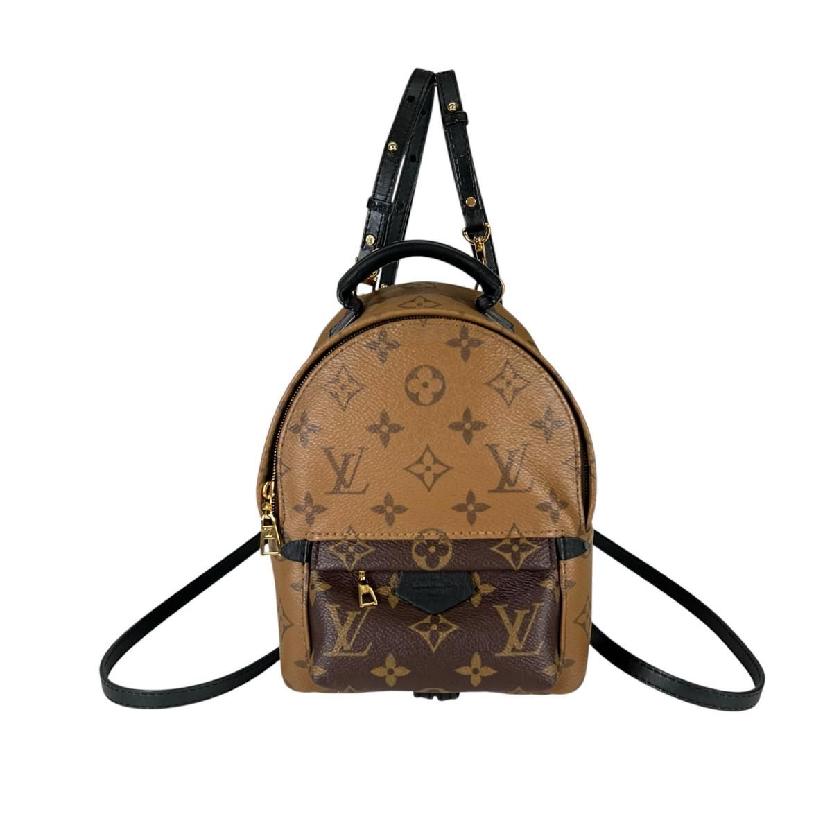 Louis Vuitton Monogram Reverse Mini Palm Springs Backpack Brown — view 2