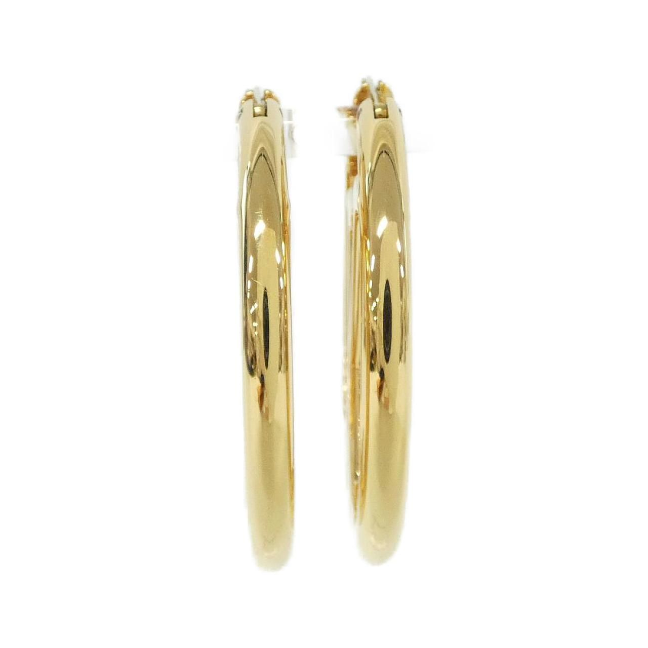 Louis Vuitton Earrings Hoop LV Logo Monogram — view 2