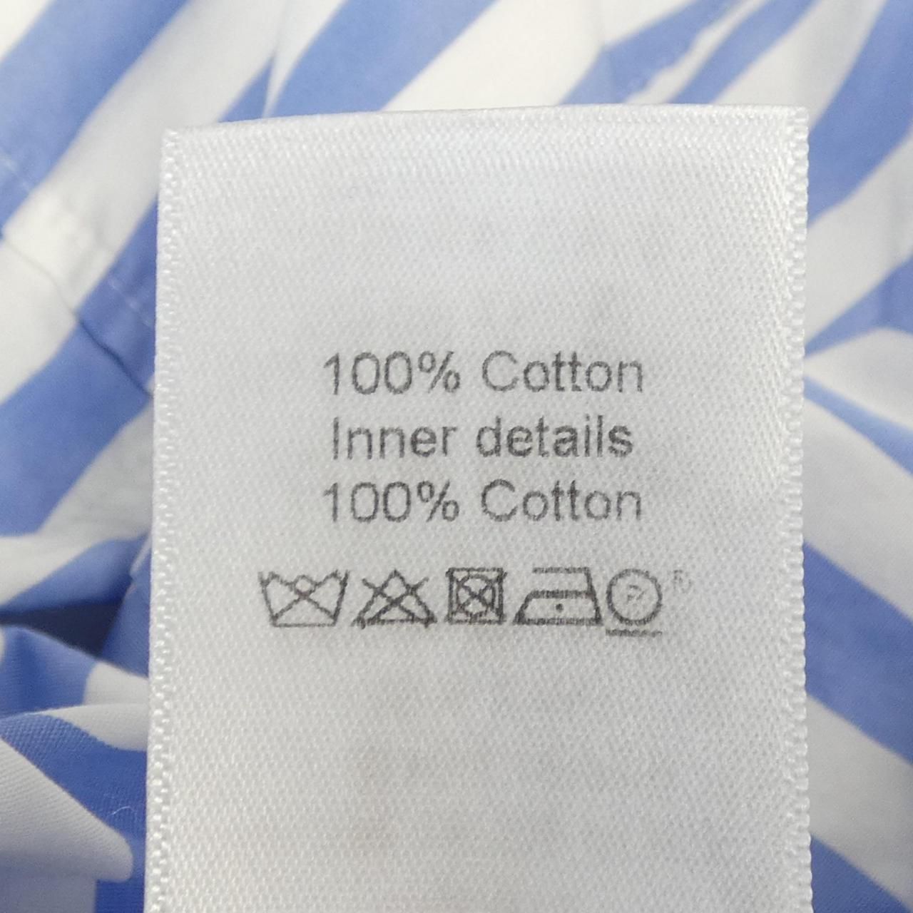 Celine Shirt White Blue Striped — view 3