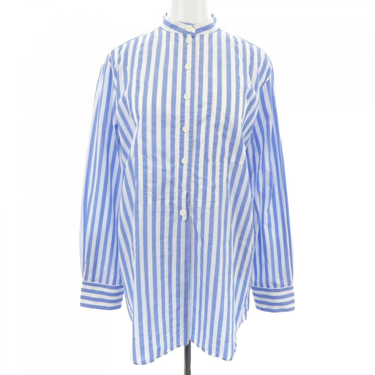 Celine Shirt White Blue Striped