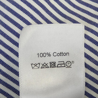 Celine Shirt White Blue Striped — view 3