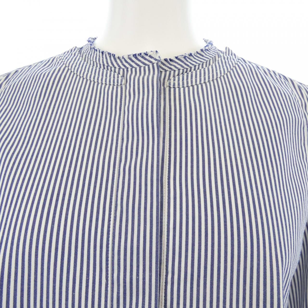 Celine Shirt White Blue Striped — view 5
