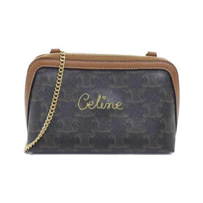Celine Chain Clutch Tan